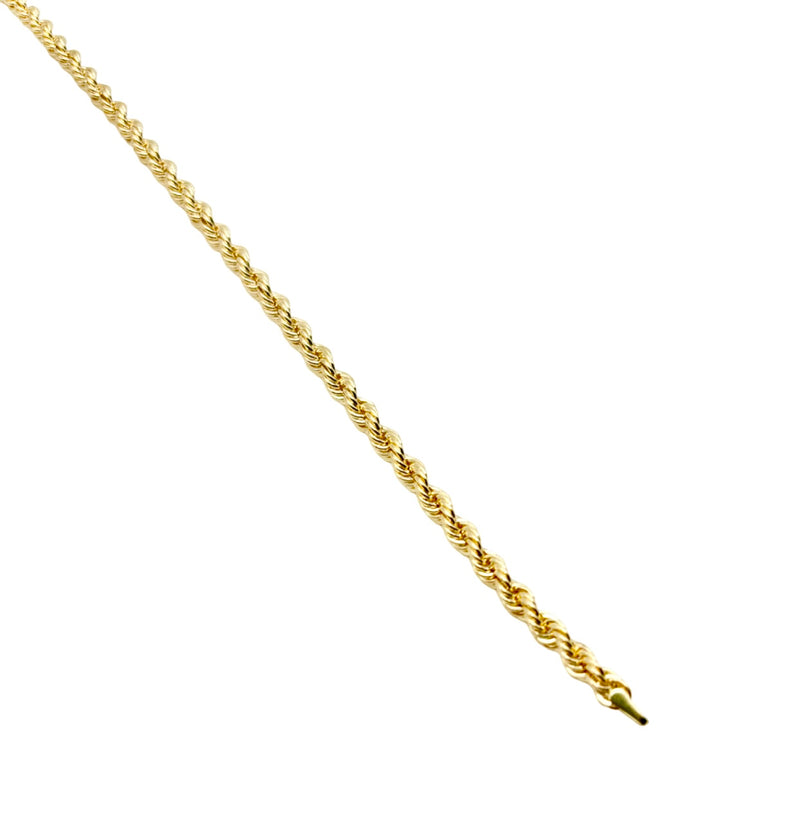 18K GOLD ROPE CHAIN BRACELET - HANDMADE IN ITALY