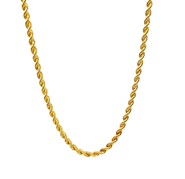 18K GOLD ROPE CHAIN - HANDMADE IN ITALY