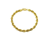 18K GOLD ROPE CHAIN BRACELET - HANDMADE IN ITALY