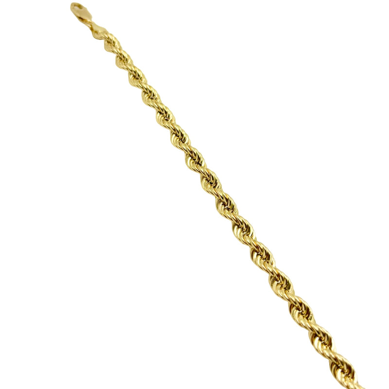 18K GOLD ROPE CHAIN BRACELET - HANDMADE IN ITALY