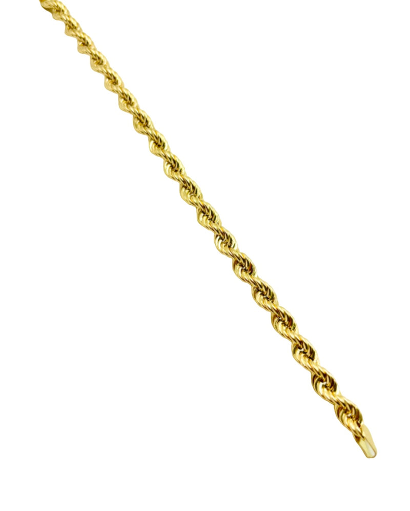 18K GOLD ROPE CHAIN BRACELET - HANDMADE IN ITALY