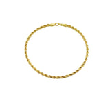 18K GOLD ROPE CHAIN BRACELET - HANDMADE IN ITALY