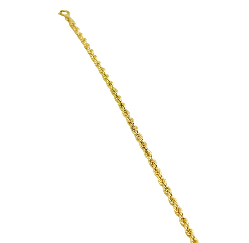 18K GOLD ROPE CHAIN BRACELET - HANDMADE IN ITALY