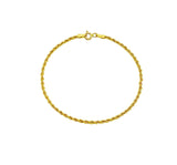 18K GOLD ROPE CHAIN BRACELET - HANDMADE IN ITALY