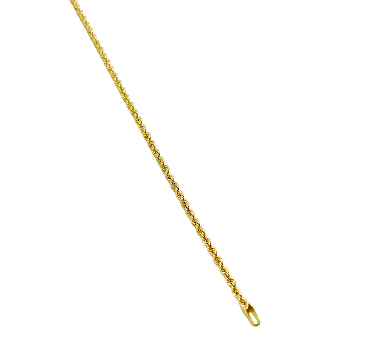 18K GOLD ROPE CHAIN BRACELET - HANDMADE IN ITALY