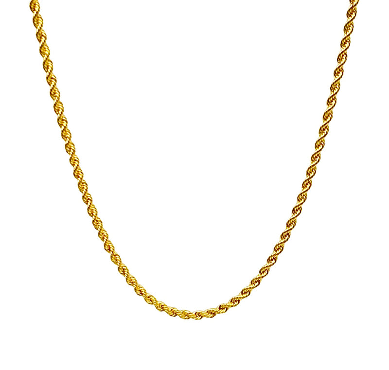 18K GOLD ROPE CHAIN - HANDMADE IN ITALY