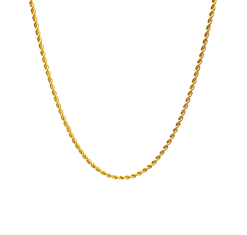 18K GOLD ROPE CHAIN - HANDMADE IN ITALY