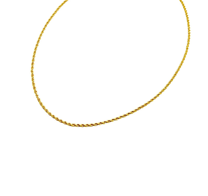 18K GOLD ROPE CHAIN - HANDMADE IN ITALY