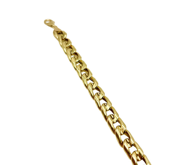 18K GOLD COSTA CUBAN CHAIN BRACELET - HANDMADE IN ITALY