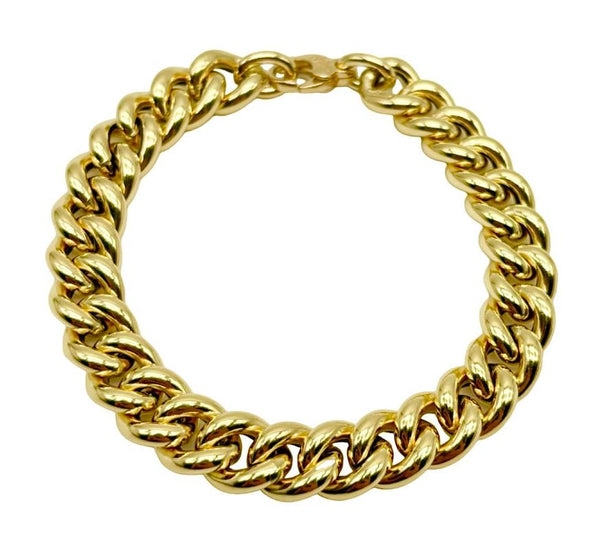 18K GOLD DOLCE VITA CUBAN CHAIN BRACELET - HANDMADE IN ITALY