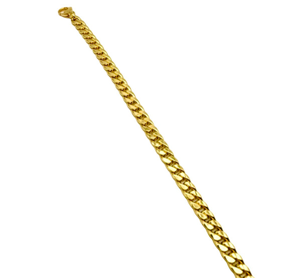 18K GOLD VAL GARDENA CUBAN CHAIN BRACELET - HANDMADE IN ITALY