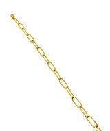 18K GOLD PAPER CLIP CHAIN BRACELET - HANDMADE IN ITALY