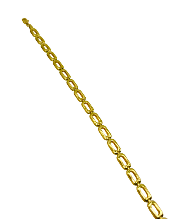 18K GOLD TONALE CHAIN BRACELET - HANDMADE IN ITALY