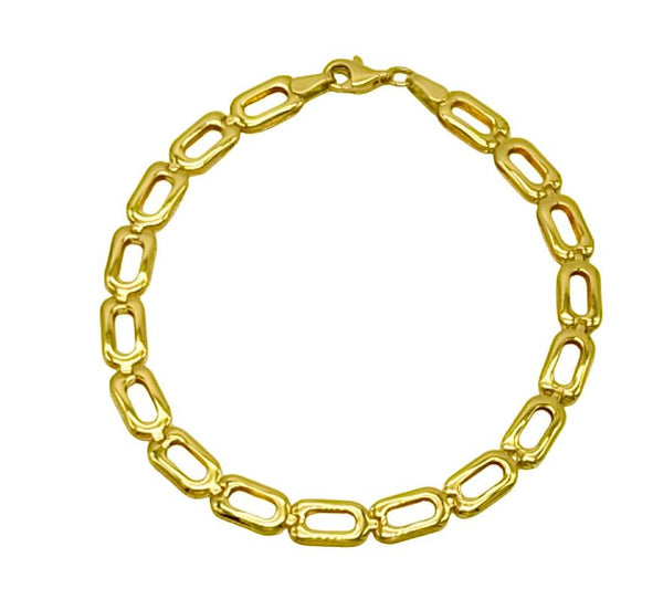 18K GOLD TONALE CHAIN BRACELET - HANDMADE IN ITALY