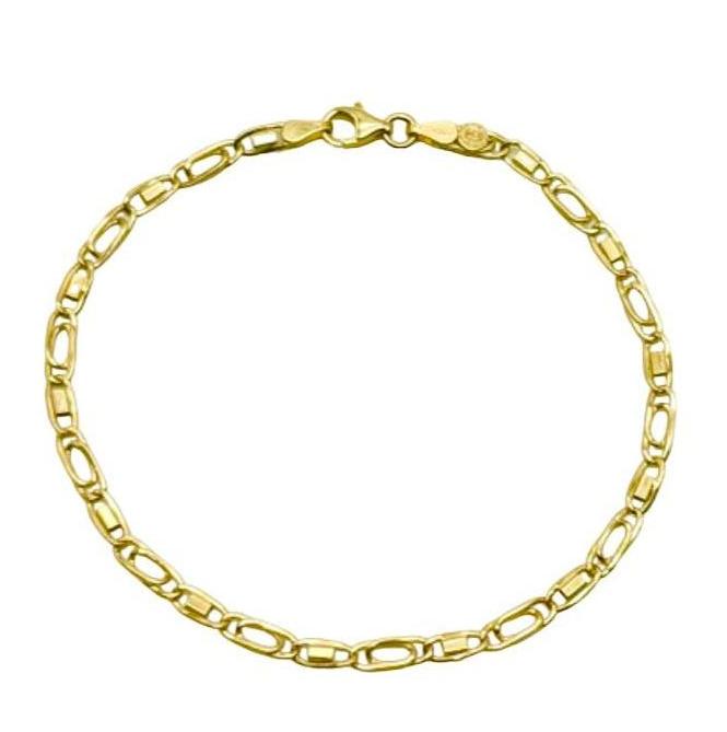 18K GOLD ANCILLOTTO CHAIN BRACELET - HANDMADE IN ITALY