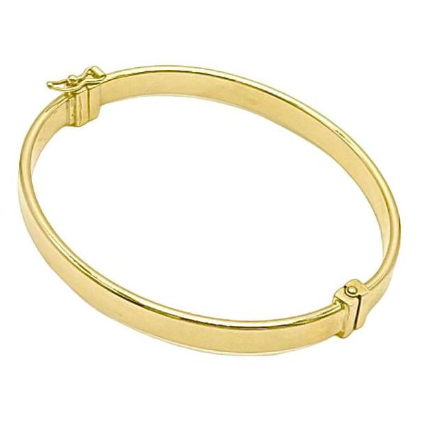 18K GOLD BANGLE BRACELET - HANDMADE IN ITALY