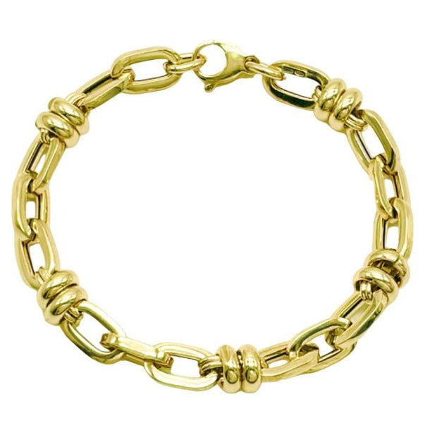 18K GOLD TARVISIO CHAIN BRACELET - HANDMADE IN ITALY