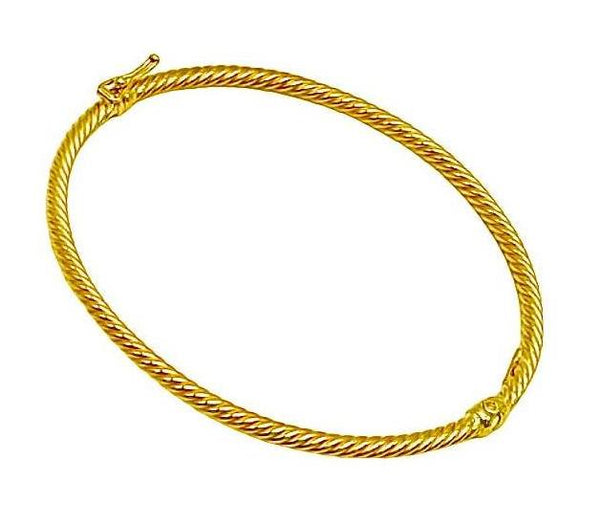 18K GOLD BANGLE BRACELET - HANDMADE IN ITALY