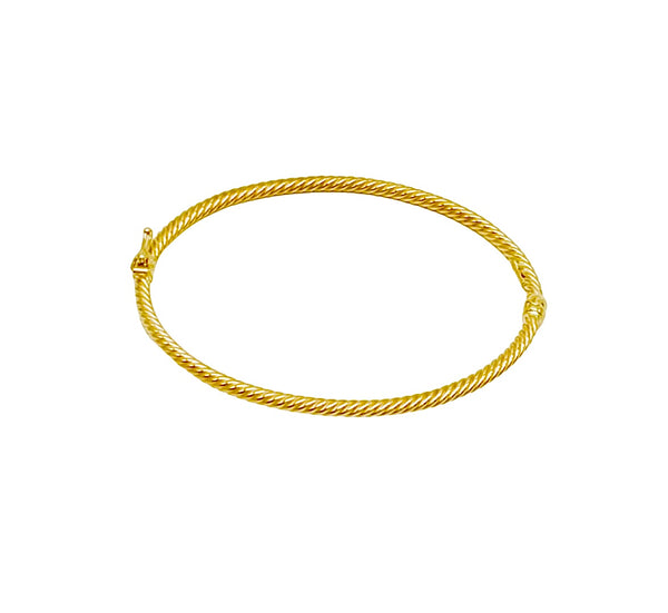 18K GOLD BANGLE BRACELET - HANDMADE IN ITALY