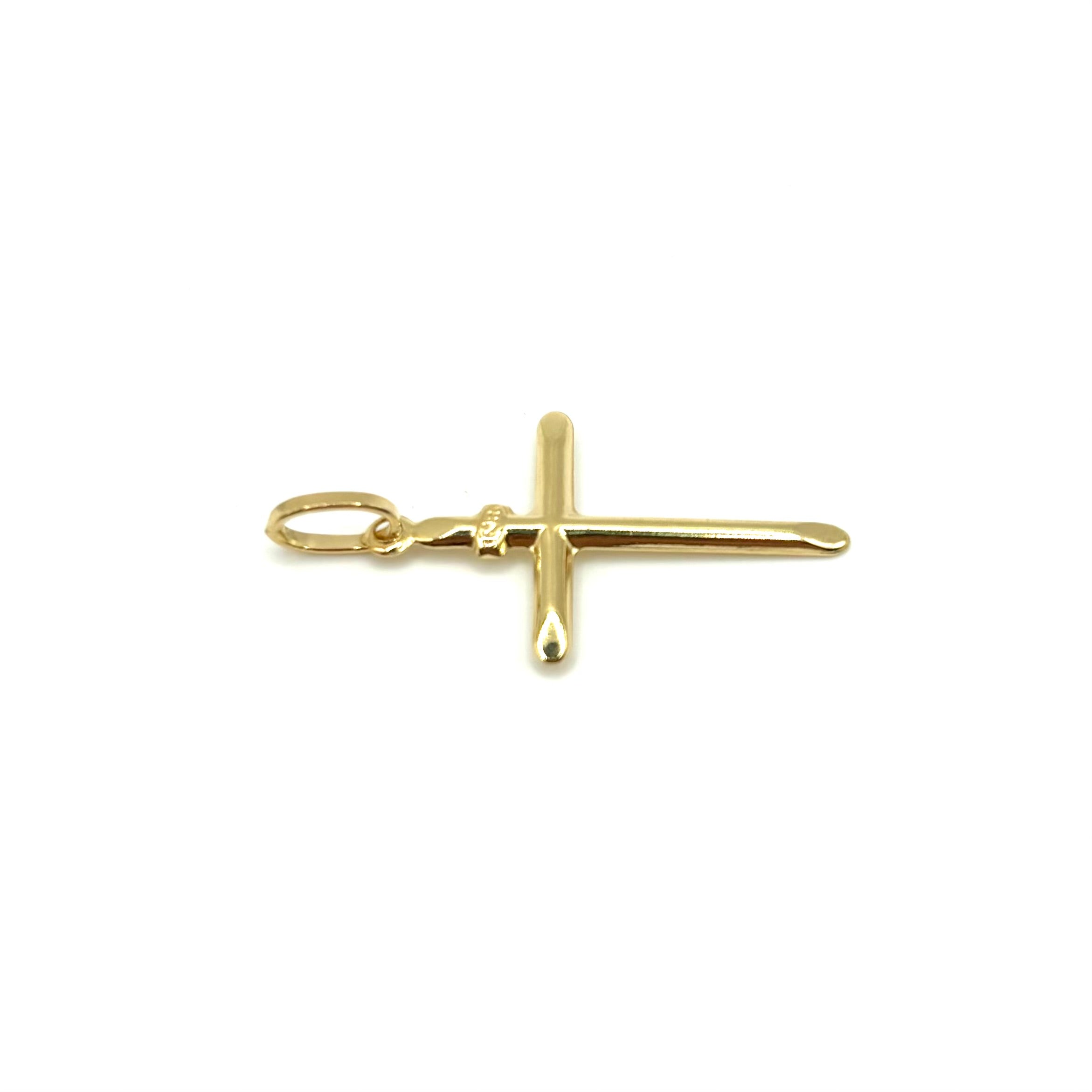 18K GOLD PETRA CROSS - HANDMADE IN ITALY