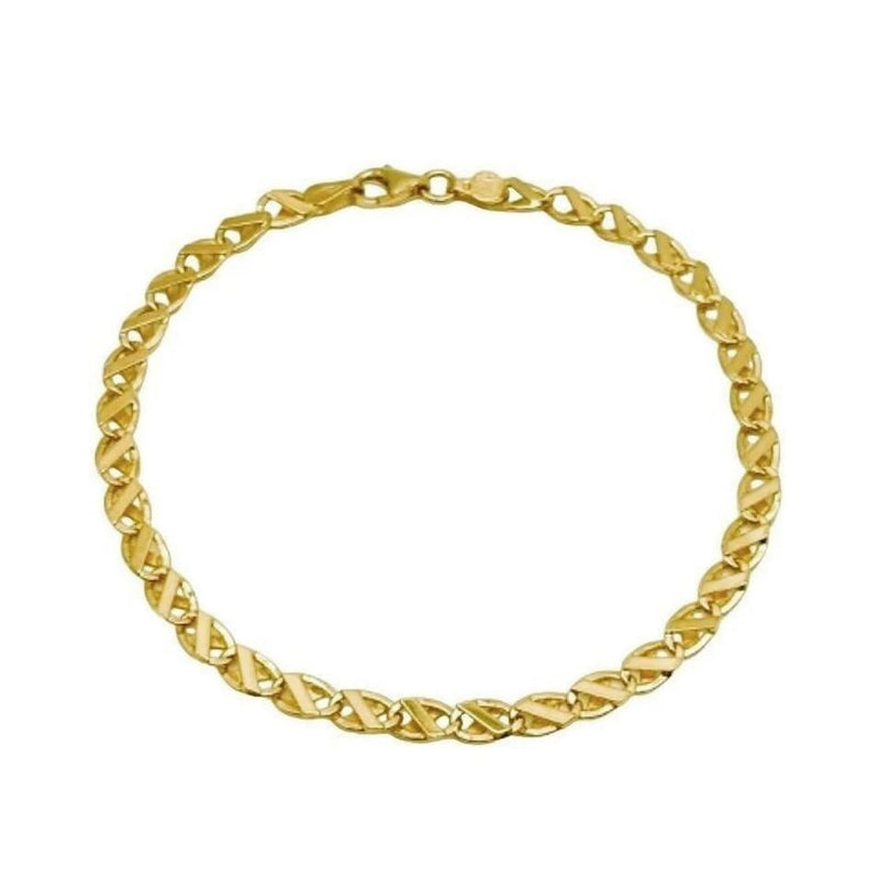 18K GOLD CESARE CHAIN BRACELET - HANDMADE IN ITALY