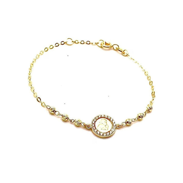 18K GOLD BABY ROSARY BRACELET - HANDMADE IN ITALY