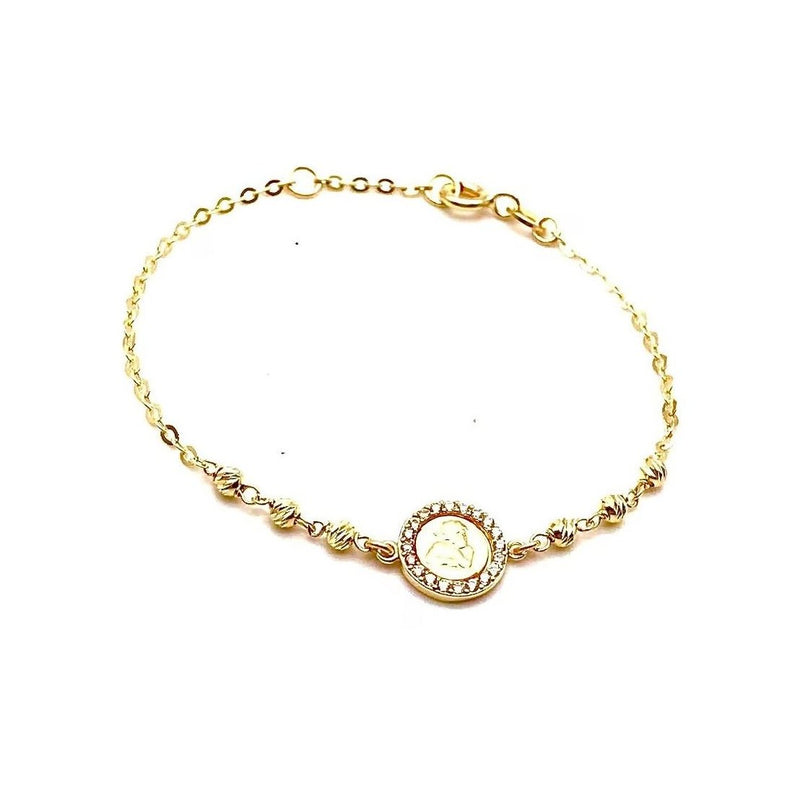 18K GOLD BABY ROSARY BRACELET - HANDMADE IN ITALY