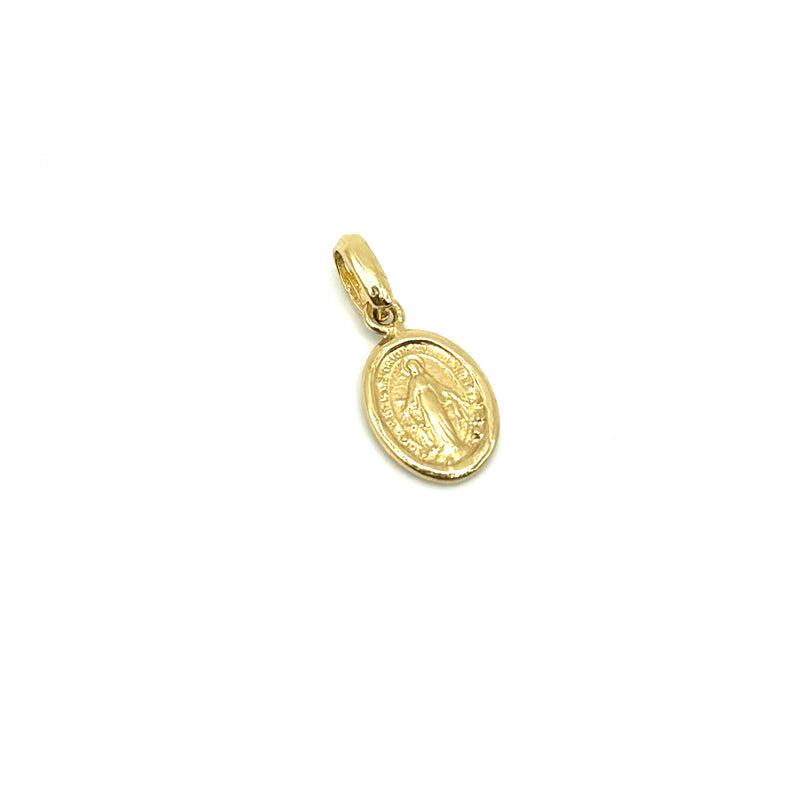 18K GOLD OVAL SANTA MARIA PENDANT - HANDMADE IN ITALY