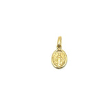 18K GOLD OVAL SANTA MARIA PENDANT - HANDMADE IN ITALY