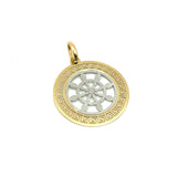 18K TWO-TONE GOLD  PENDANT - HANDMADE IN ITALY