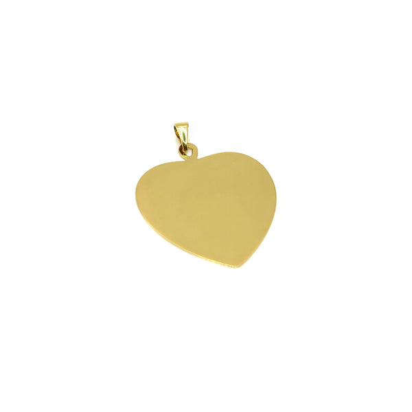 18K GOLD HEART PENDANT - HANDMADE IN ITALY