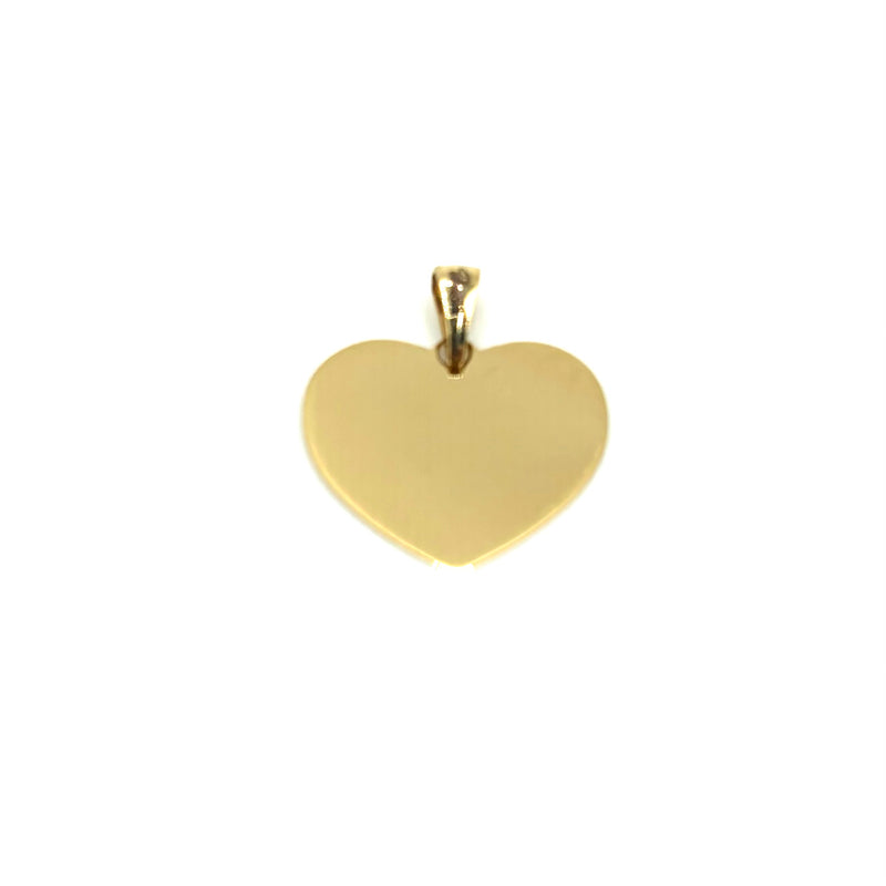 18K GOLD HEART PENDANT - HANDMADE IN ITALY