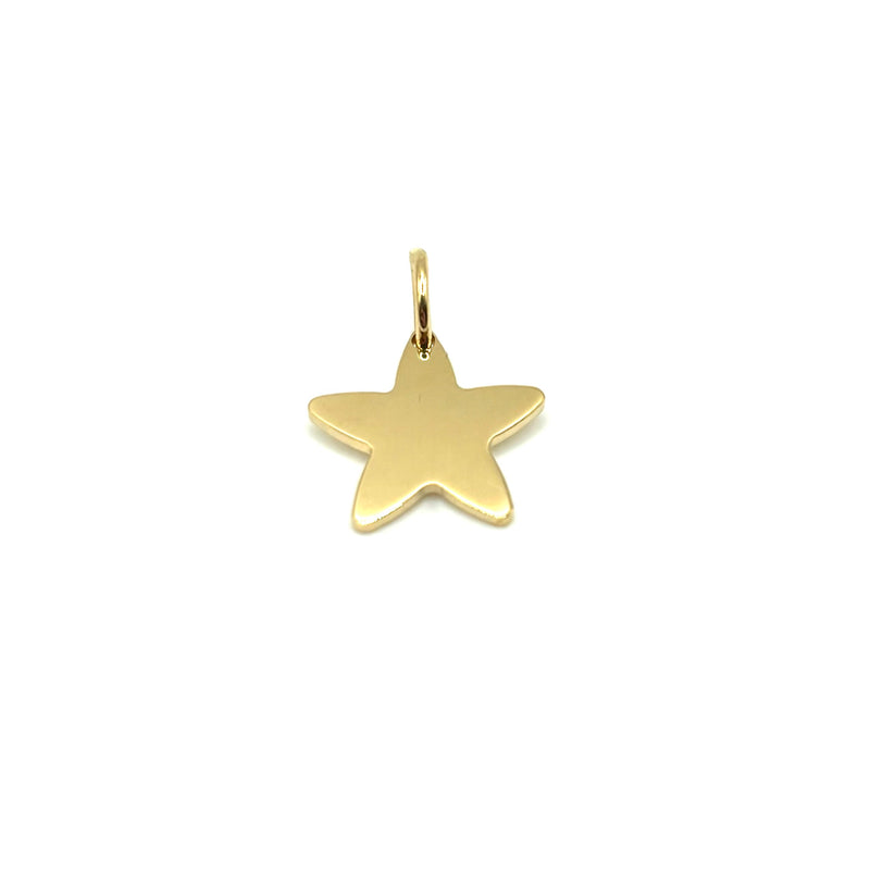 18K GOLD STAR CHARM PENDANT - HANDMADE IN ITALY