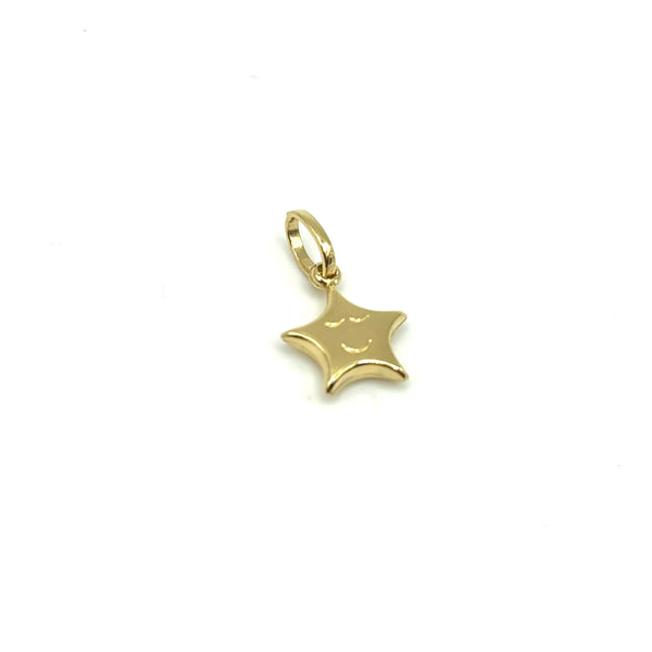 18K GOLD STAR CHARM PENDANT - HANDMADE IN ITALY