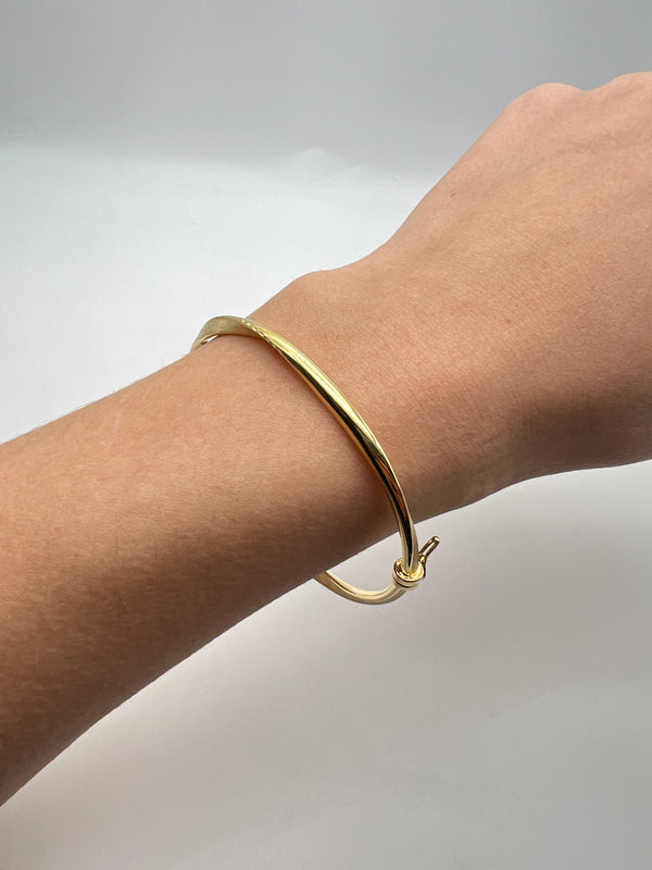 18K GOLD BANGLE BRACELET - HANDMADE IN ITALY