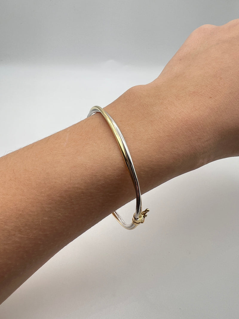 18K GOLD BANGLE BRACELET - HANDMADE IN ITALY