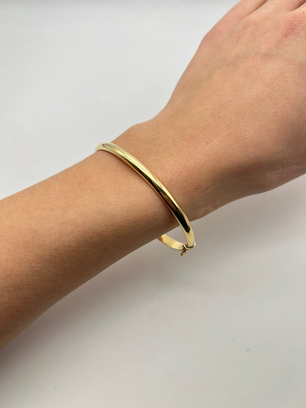 18K GOLD BANGLE BRACELET - HANDMADE IN ITALY