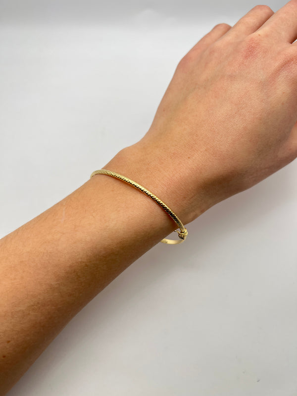 18K GOLD SPARGI BANGLE BRACELET - HANDMADE IN ITALY