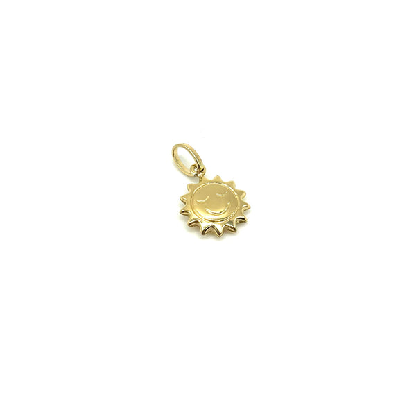 18K GOLD SUN PENDANT - HANDMADE IN ITALY