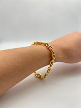 18K GOLD TURIN ROLO CHAIN BRACELET - HANDMADE IN ITALY