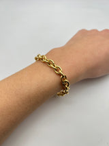 18K GOLD OCEANIA ROLO CHAIN BRACELET - HANDMADE IN ITALY