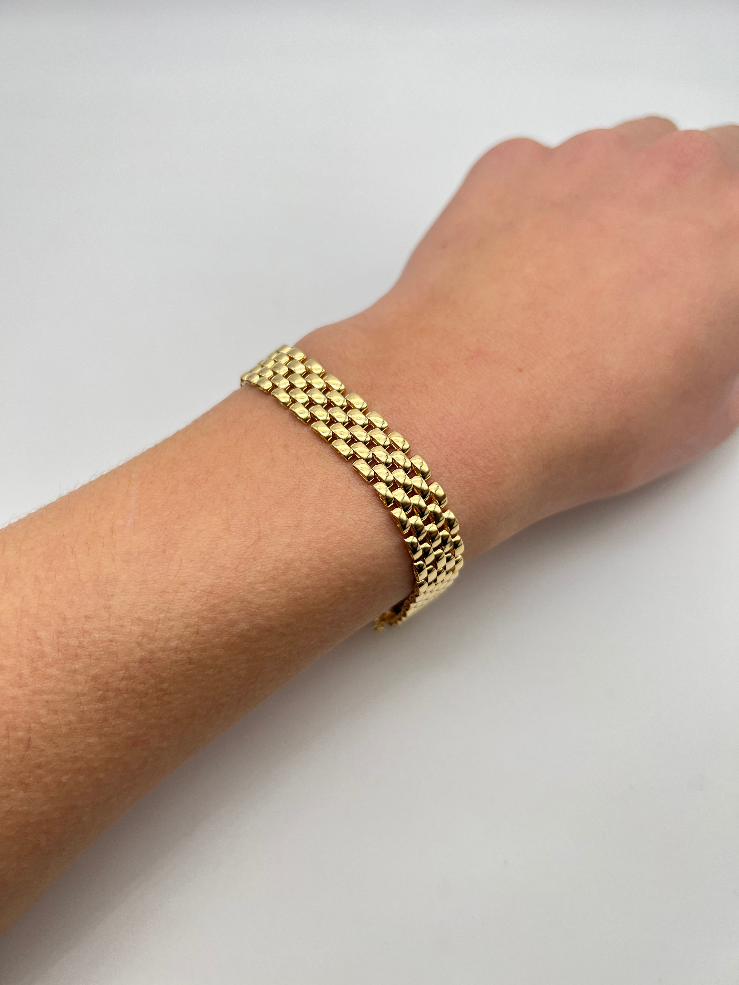 18K GOLD PANTHER LINK BRACELET - HANDMADE IN ITALY