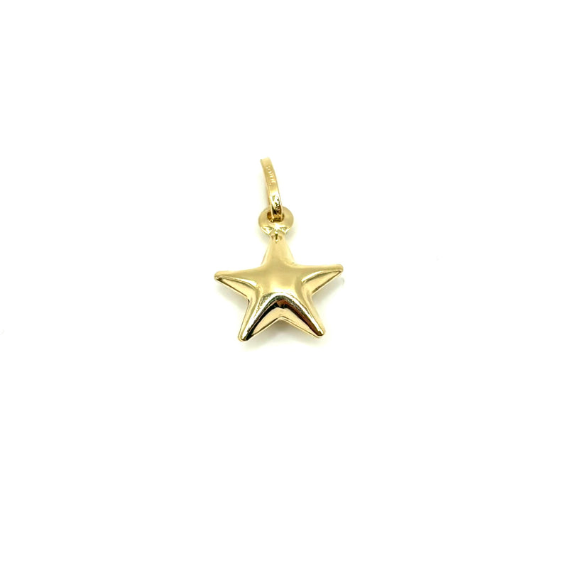 18K GOLD STAR CHARM PENDANT - HANDMADE IN ITALY