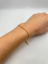 18K GOLD ROSARY BRACELET - HANDMADE IN ITALY