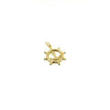 18K GOLD RUDDER CHARM PENDANT - HANDMADE IN ITALY