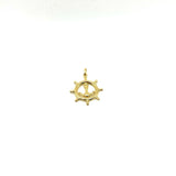 18K GOLD RUDDER CHARM PENDANT - HANDMADE IN ITALY