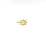 18K GOLD RUDDER CHARM PENDANT - HANDMADE IN ITALY