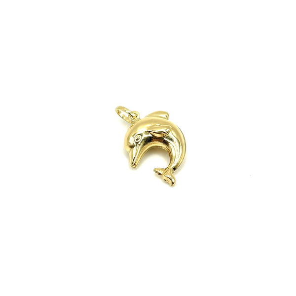 18K GOLD DOLPHIN CHARM PENDANT - HANDMADE IN ITALY