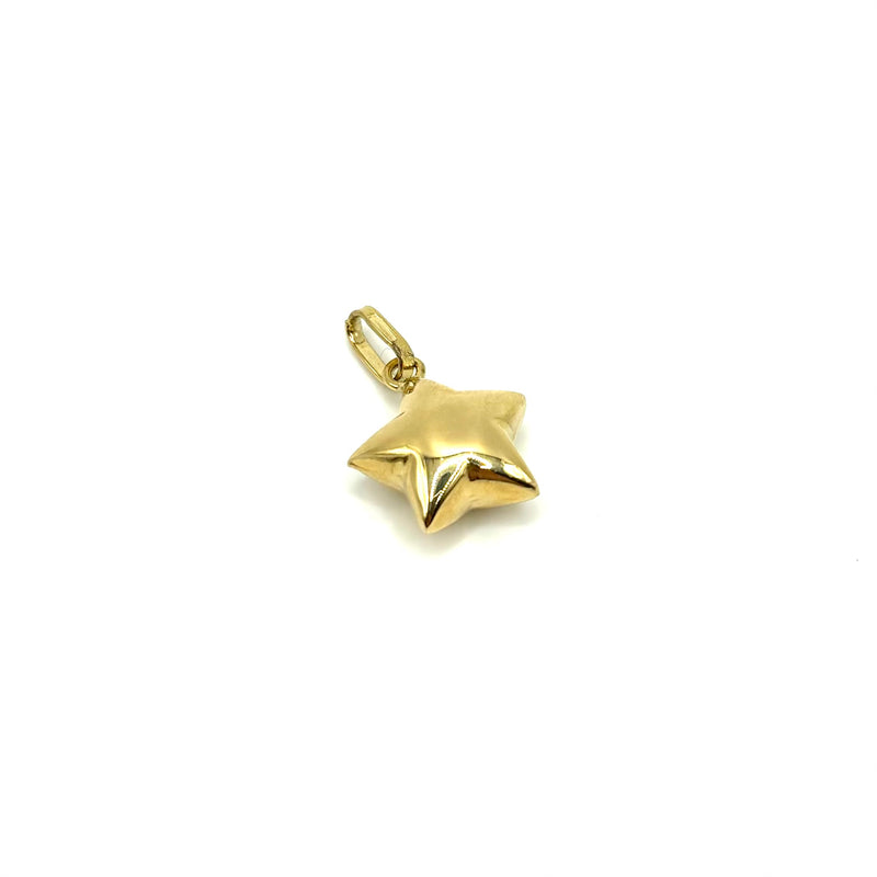 18K GOLD STAR CHARM PENDANT - HANDMADE IN ITALY