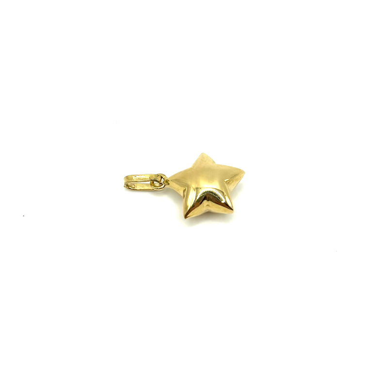 18K GOLD STAR CHARM PENDANT - HANDMADE IN ITALY